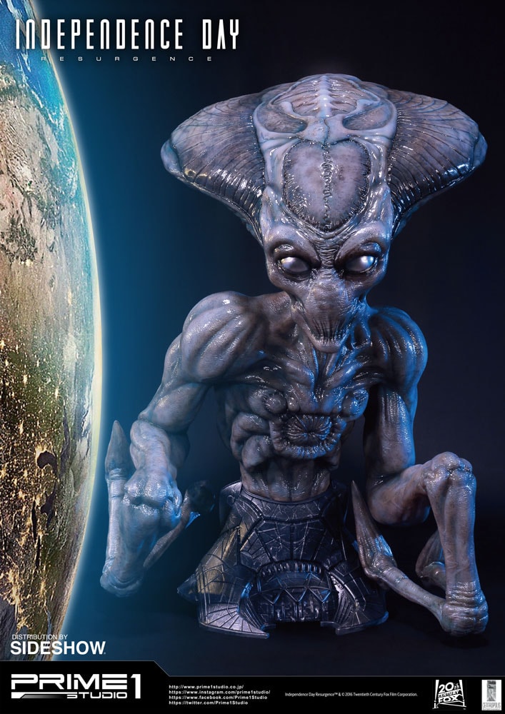 Independence Day: Resurgence Alien Life-Size Bust - Prototype Shown View 2