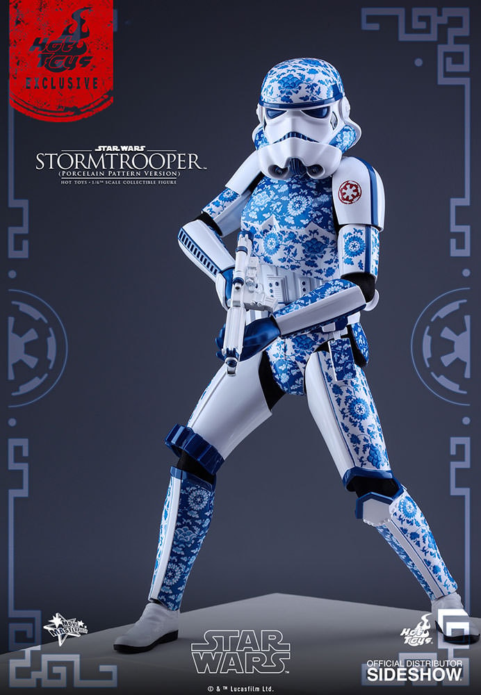 Star Wars Stormtrooper Porcelain Pattern Version Sixth Scale Figure  Exclusive Edition - Prototype Shown View 4