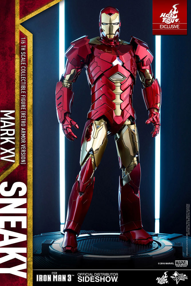 Marvel Iron Man Mark XV - Sneaky Retro Armor Version Sixth Scale Figure  Exclusive Edition - Prototype Shown View 1