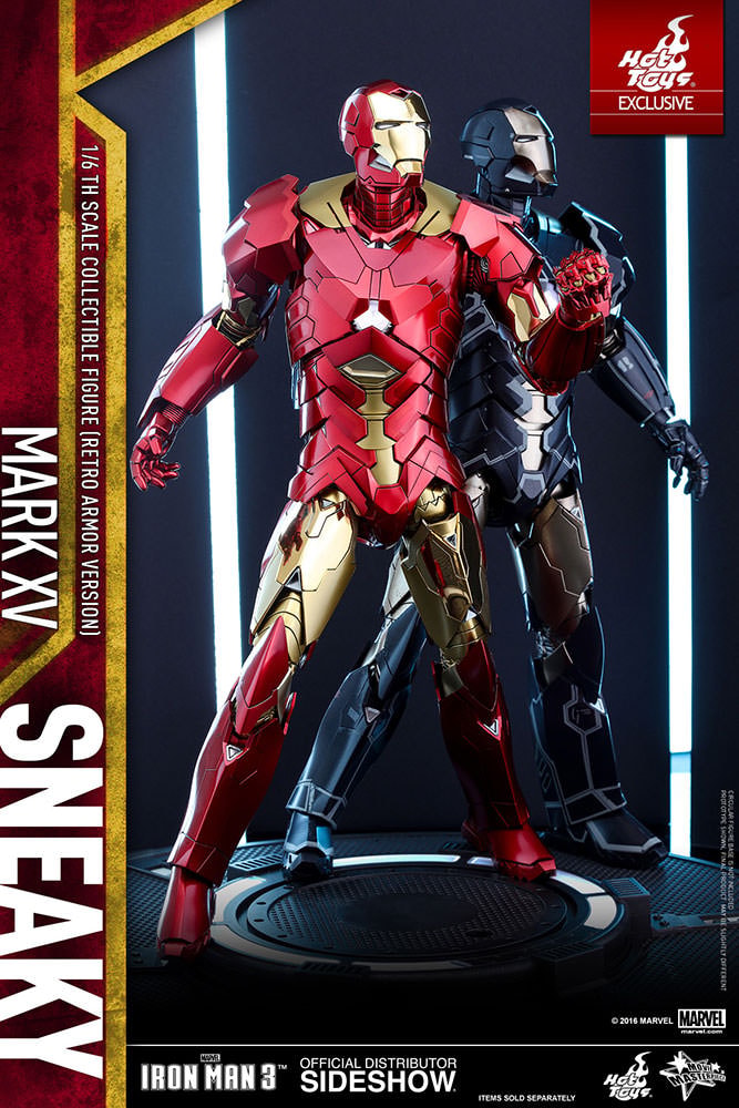 Marvel Iron Man Mark XV - Sneaky Retro Armor Version Sixth Scale Figure  Exclusive Edition - Prototype Shown View 5