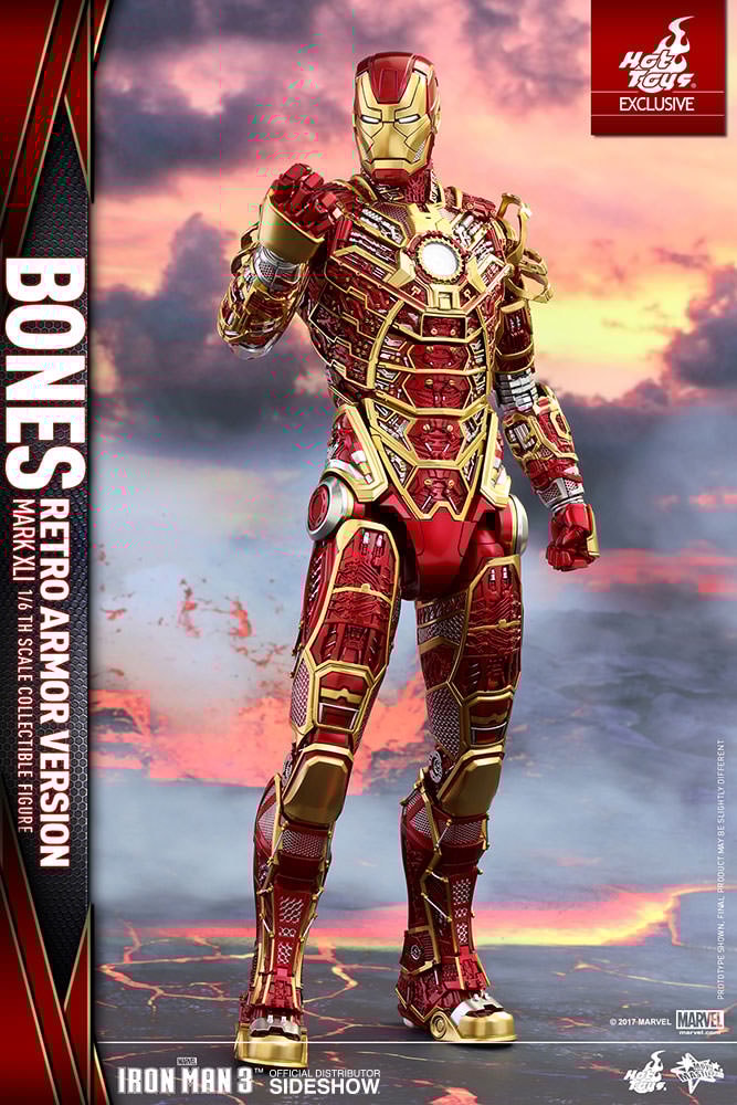 Iron Man Mark XLI - Bones Retro Armor Version Exclusive Edition - Prototype Shown