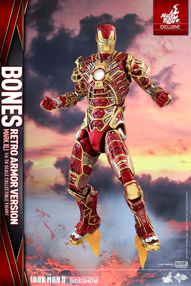 Marvel Iron Man Mark XLI - Bones Retro Armor Version Sixth Scale Figure  Exclusive Edition - Prototype Shown View 2