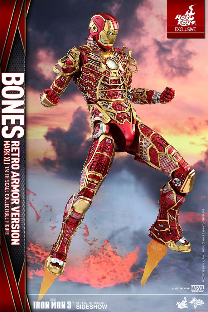 Marvel Iron Man Mark XLI - Bones Retro Armor Version Sixth Scale Figure  Exclusive Edition - Prototype Shown View 4