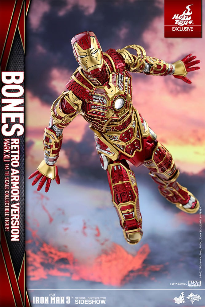 Marvel Iron Man Mark XLI - Bones Retro Armor Version Sixth Scale Figure  Exclusive Edition - Prototype Shown View 6