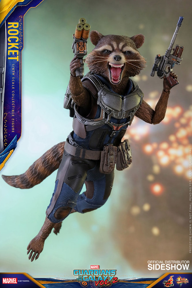 Marvel Rocket Sixth Scale Figure - Prototype Shown View 2