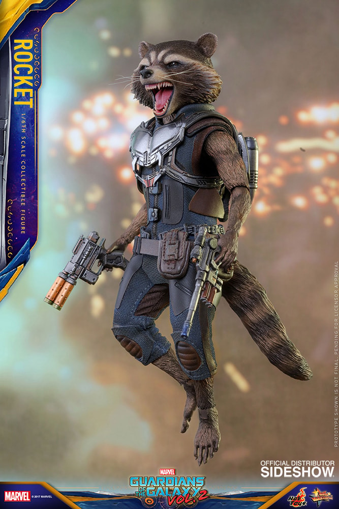 Marvel Rocket Sixth Scale Figure - Prototype Shown View 3