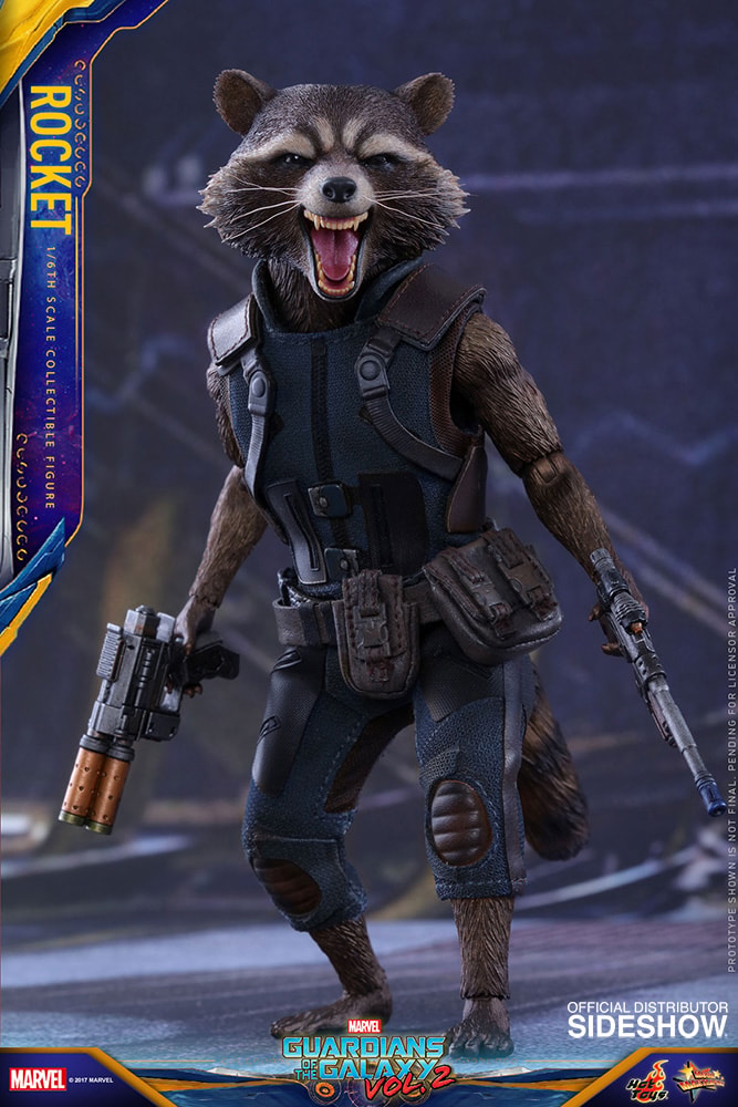 Marvel Rocket Sixth Scale Figure - Prototype Shown View 5