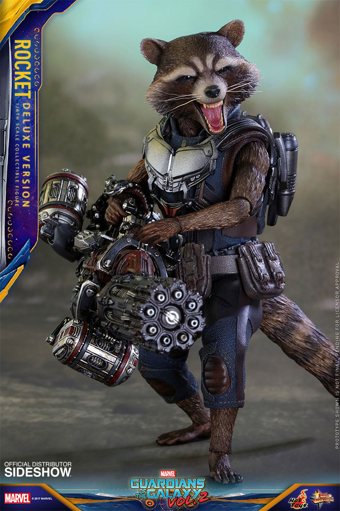Marvel Rocket Deluxe Version Sixth Scale Figure - Prototype Shown View 3