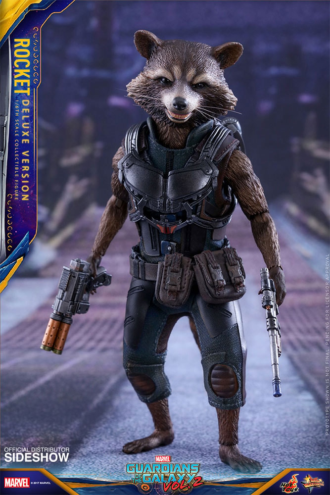Marvel Rocket Deluxe Version Sixth Scale Figure - Prototype Shown View 4