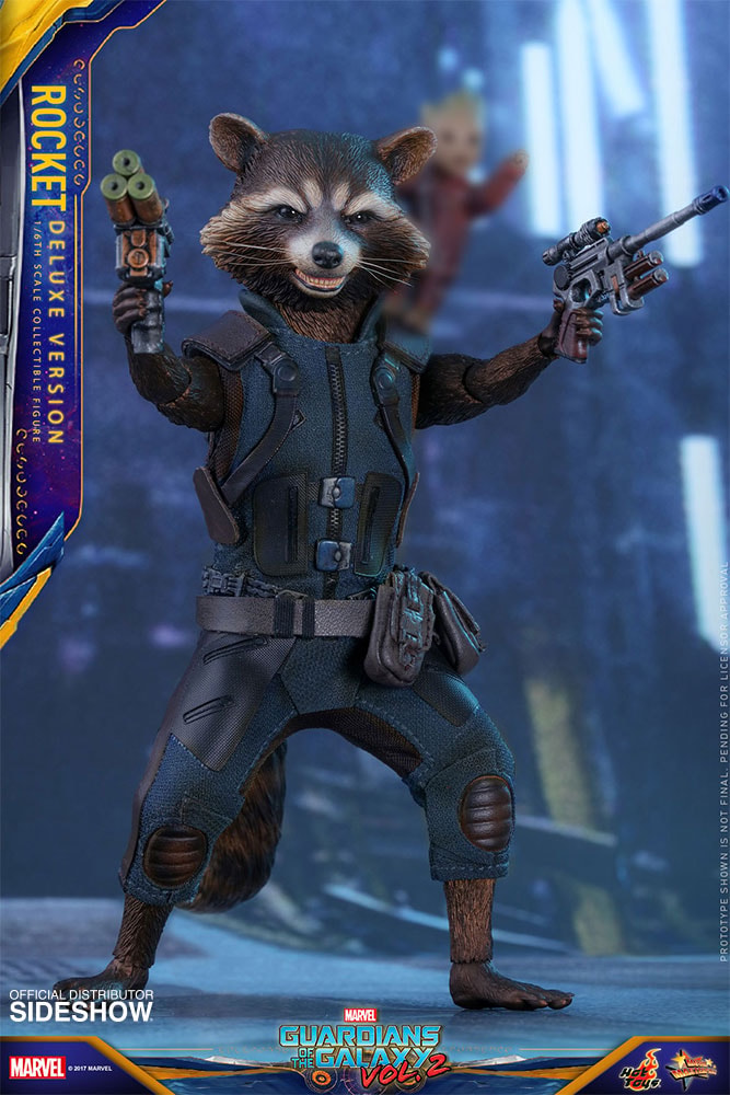 Marvel Rocket Deluxe Version Sixth Scale Figure - Prototype Shown View 6