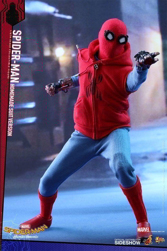 Marvel Spider-Man Homemade Suit Version Sixth Scale Figure - Prototype Shown View 3