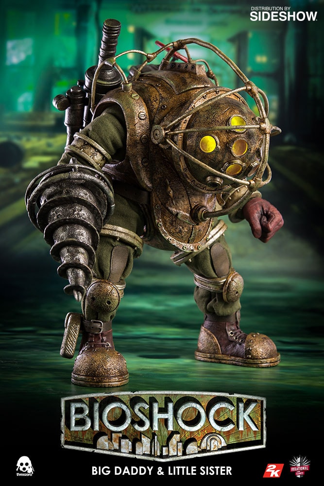 BioShock Big Daddy and Little Sister Sixth Scale Figure - Prototype Shown View 4