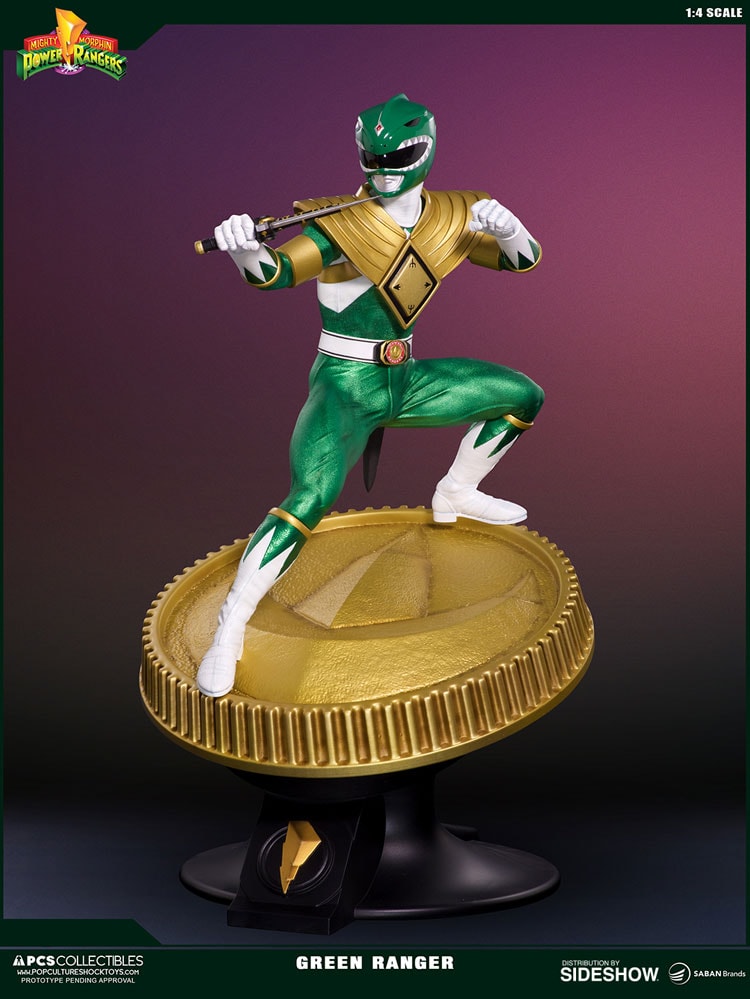 Mighty Morphin Power Rangers Green Ranger Statues - Prototype Shown View 3