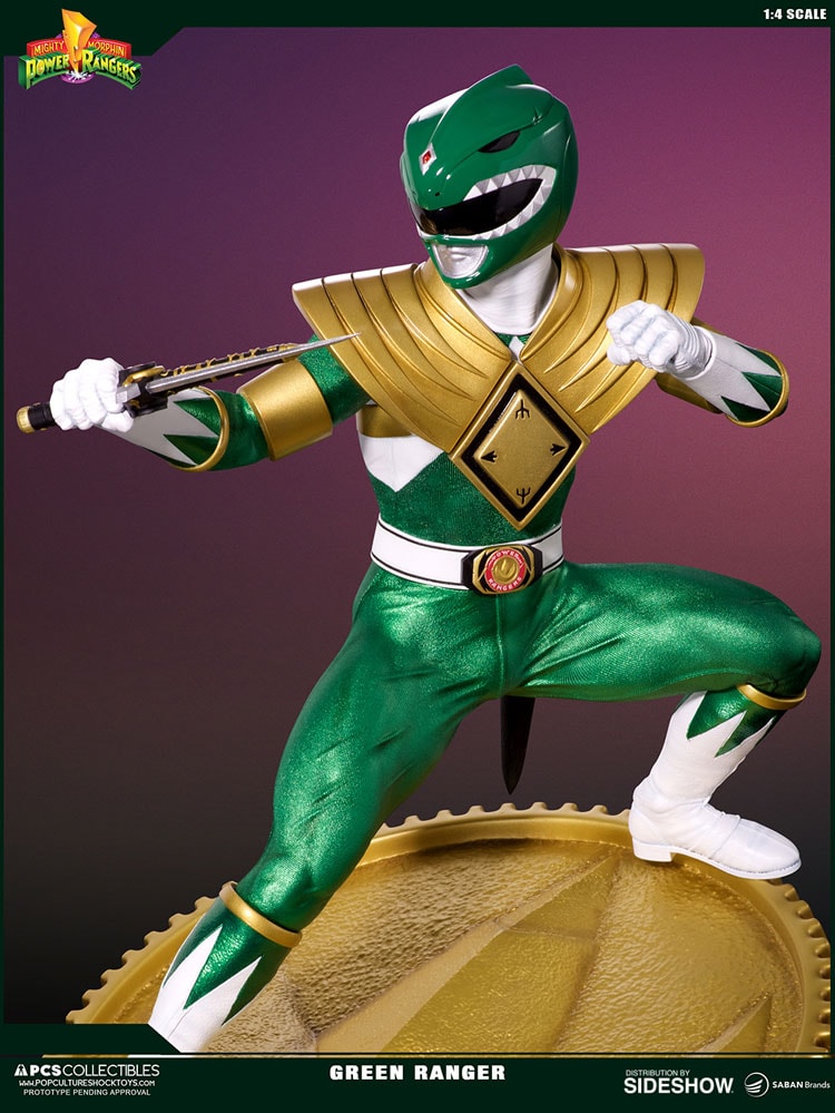 Mighty Morphin Power Rangers Green Ranger Statues - Prototype Shown View 6