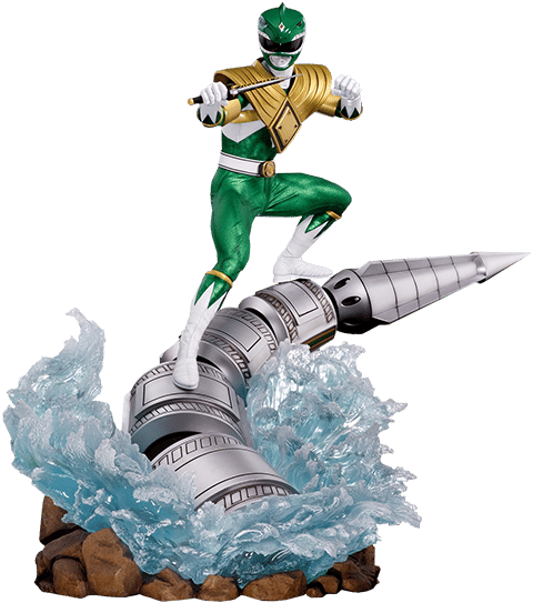 Mighty Morphin Power Rangers Green Ranger Dragonzord Statues  Exclusive Edition - Prototype Shown View 1