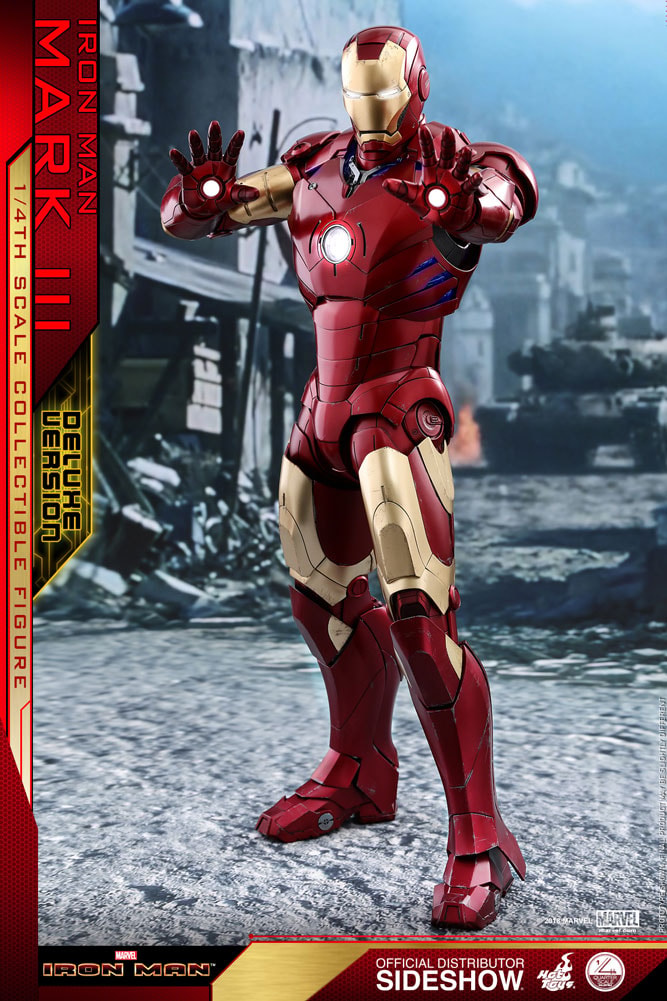 Marvel Iron Man Mark III Deluxe Version Quarter Scale Figure - Prototype Shown View 2