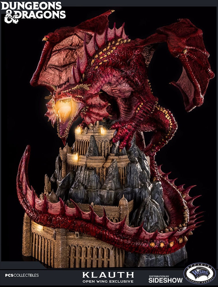 Dungeons & Dragons Klauth Red Dragon Opened Wing Statues  Exclusive Edition  View 1