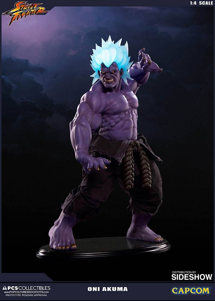 Street Fighter Oni Akuma Statues - Prototype Shown View 2