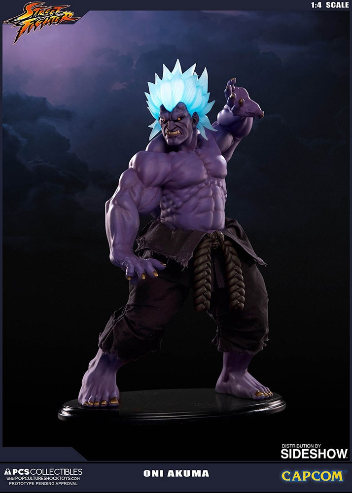 Street Fighter Oni Akuma Statues - Prototype Shown View 3