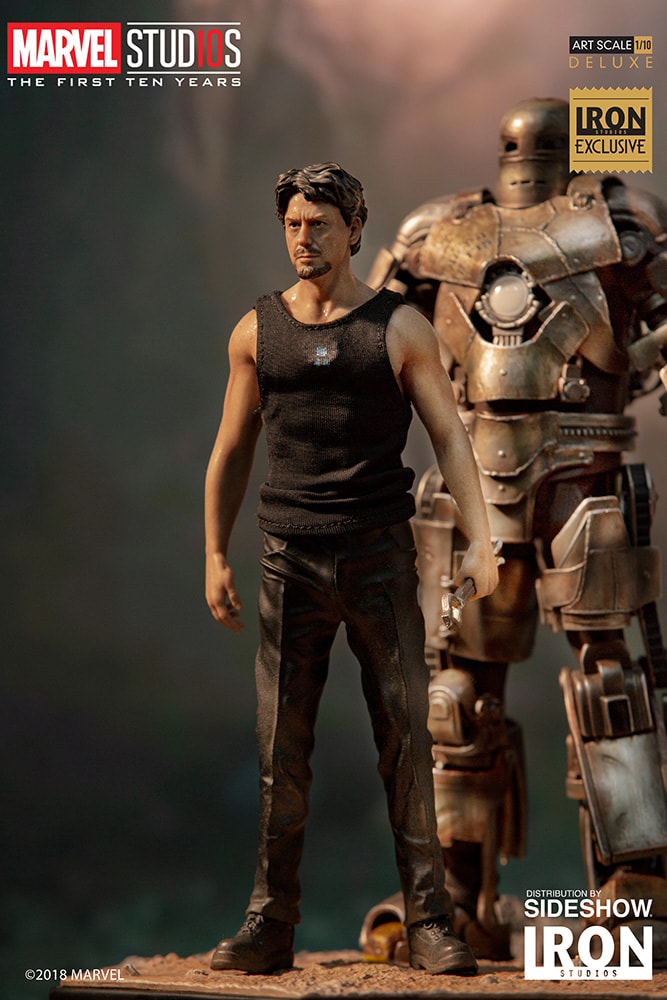 Marvel Iron Man Mark I and Tony Stark 1:10 Scale Statue - Prototype Shown View 4