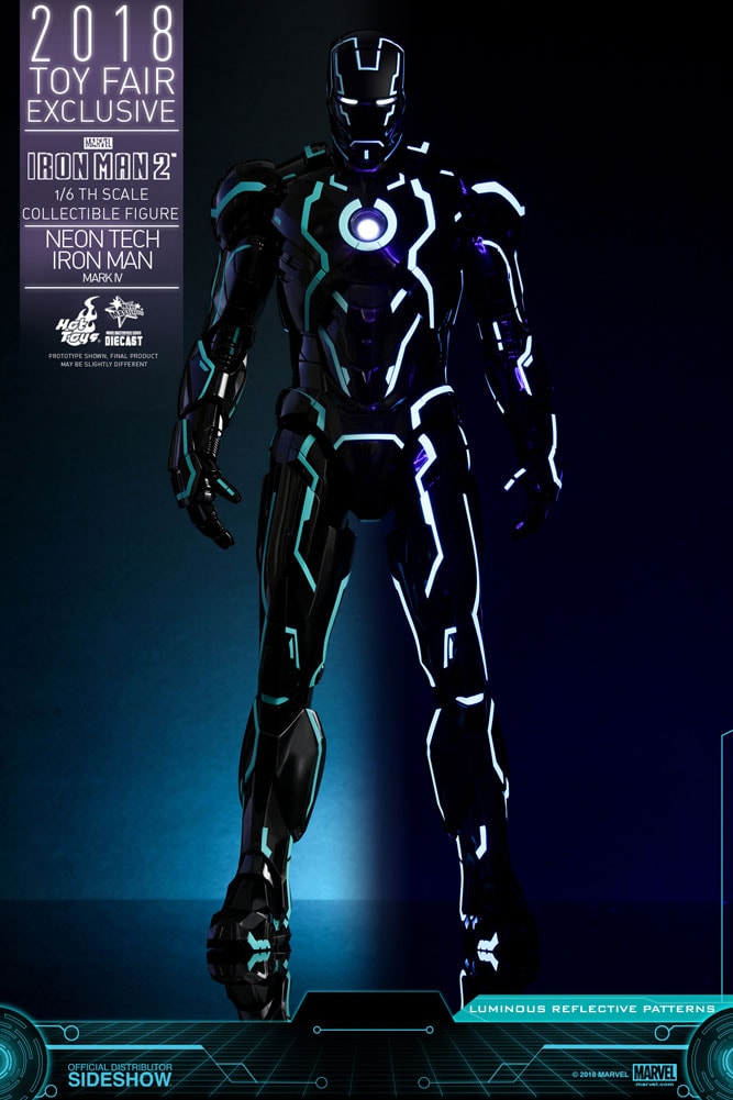 Neon Tech Iron Man Mark IV Figure by Hot Toys | Sideshow