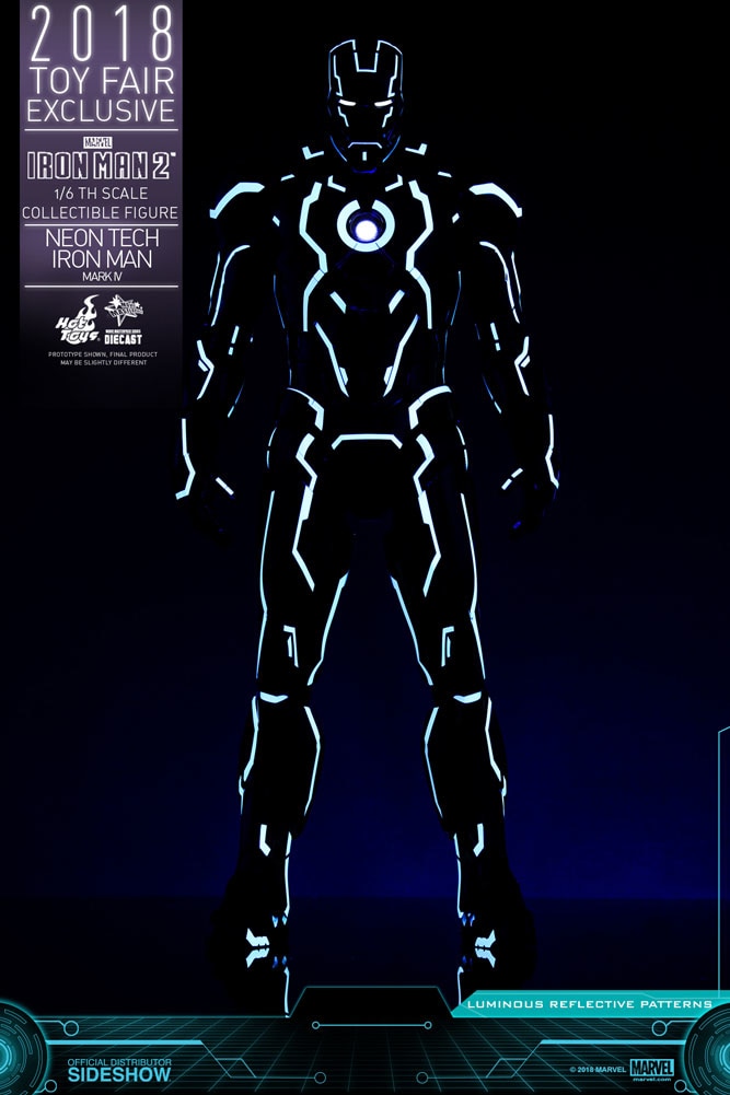 Marvel Neon Tech Iron Man Mark IV Sixth Scale Figure  Exclusive Edition - Prototype Shown View 4