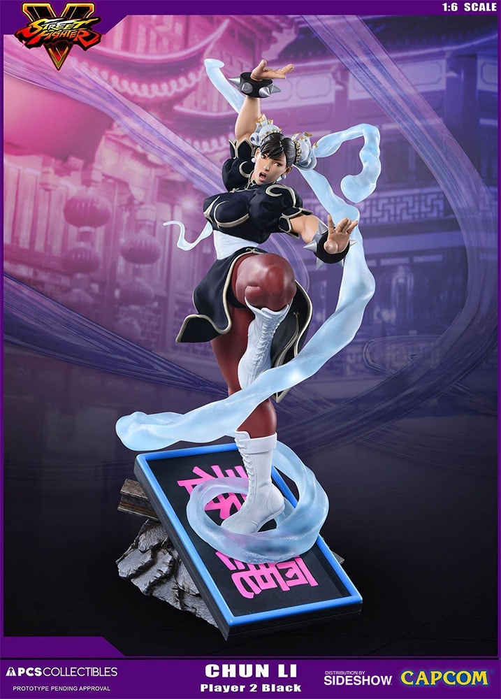 Street Fighter Chun-Li V-Trigger Player 2 Black Statues  Exclusive Edition - Prototype Shown View 1