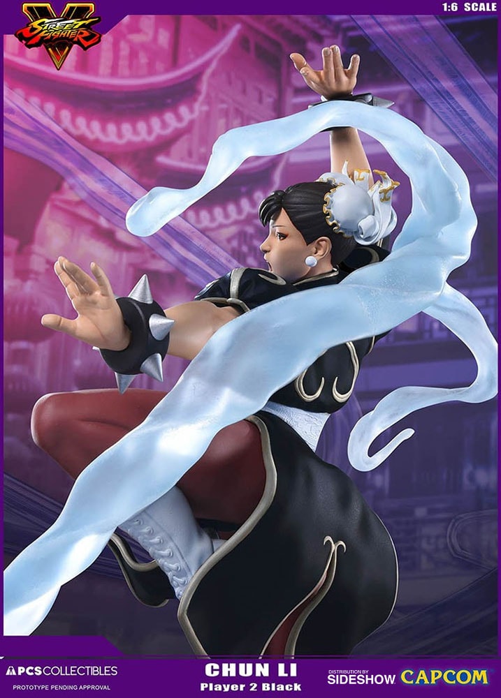 Street Fighter Chun-Li V-Trigger Player 2 Black Statues  Exclusive Edition - Prototype Shown View 2