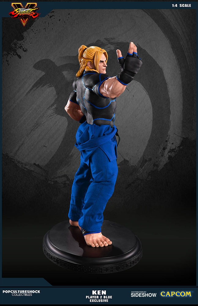 Street Fighter Ken Masters Player 2 Blue Statues  Exclusive Edition - Prototype Shown View 6
