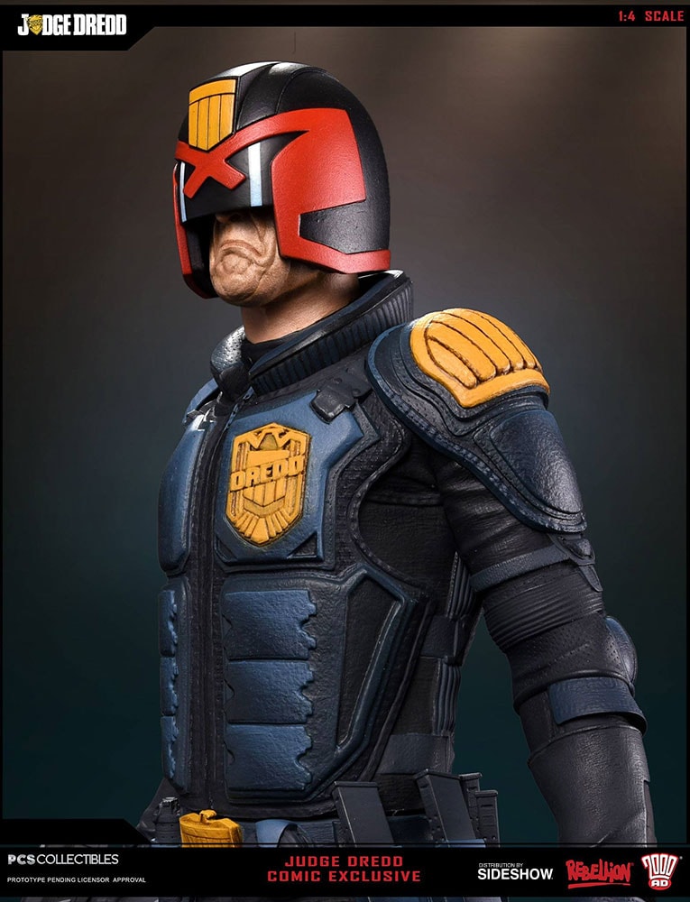 2000 AD Judge Dredd Comic Version Statues  Exclusive Edition - Prototype Shown View 3