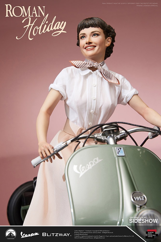 Roman Holiday Princess Ann & 1951 Vespa 125 Statues - Prototype Shown View 2