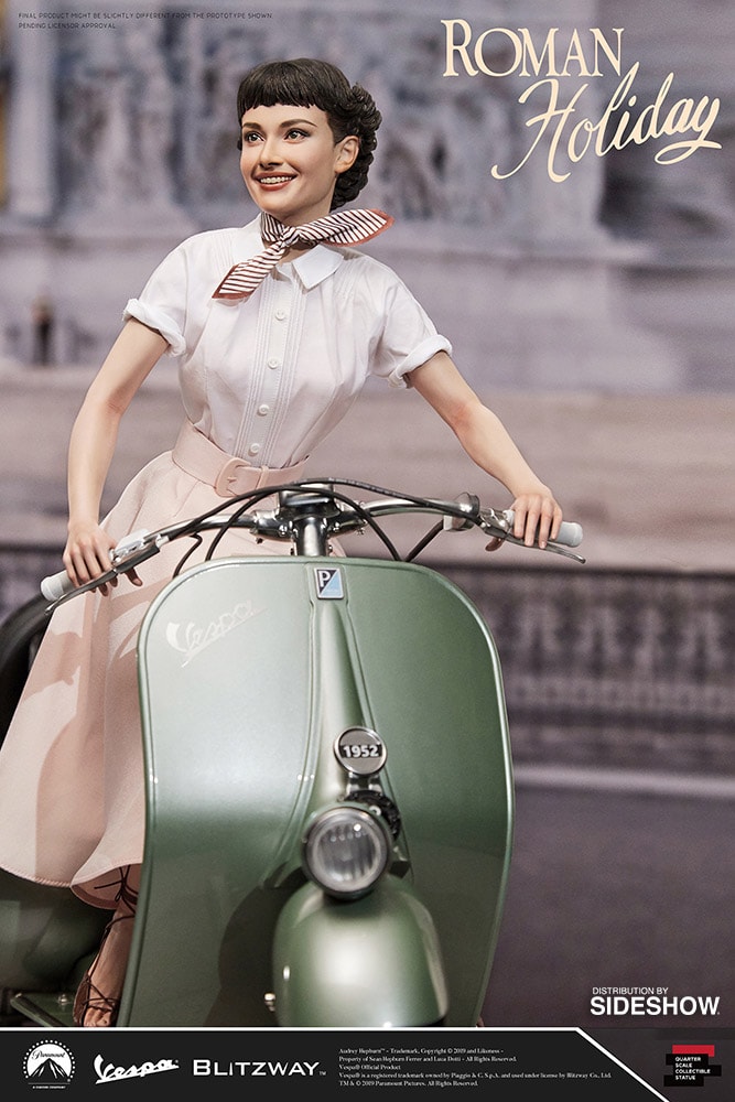 Roman Holiday Princess Ann & 1951 Vespa 125 Statues - Prototype Shown View 4