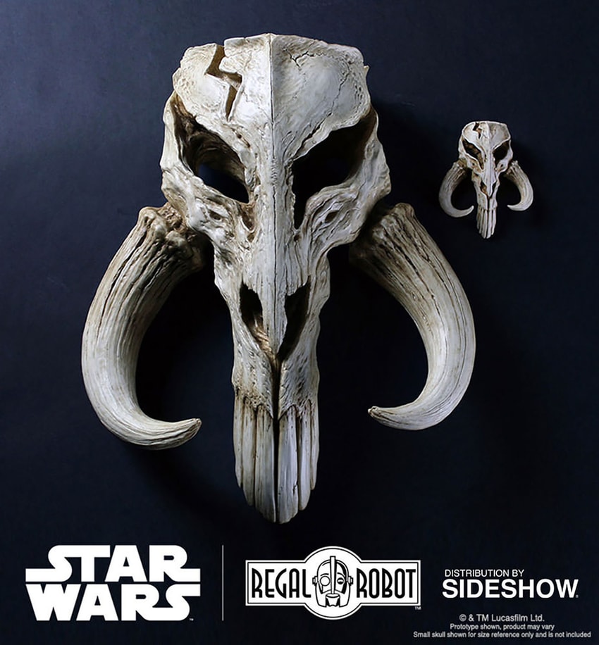 Star Wars Mandalorian Skull Wall Decor Statues - Prototype Shown View 6