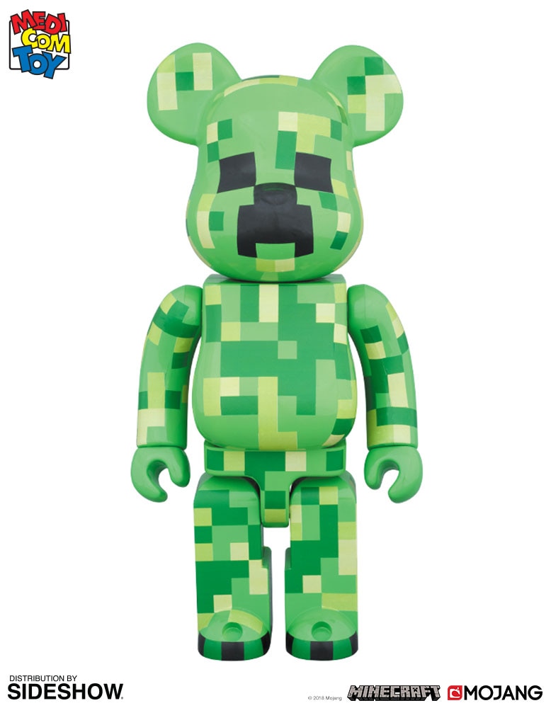Minecraft Bearbrick Creeper 400 Vinyl Collectible - Prototype Shown View 1