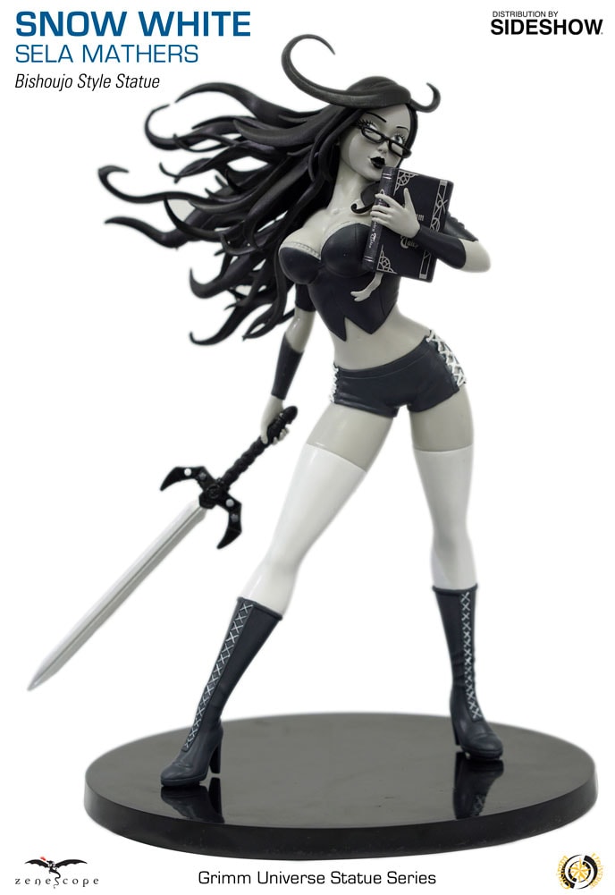 Grimm Fairy Tales Sela Mathers (Snow White) Black & White Statues - Prototype Shown View 4