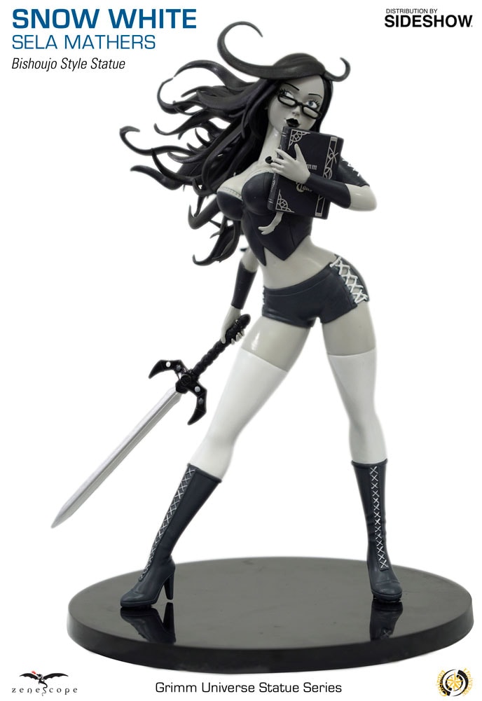 Grimm Fairy Tales Sela Mathers (Snow White) Black & White Statues - Prototype Shown View 6