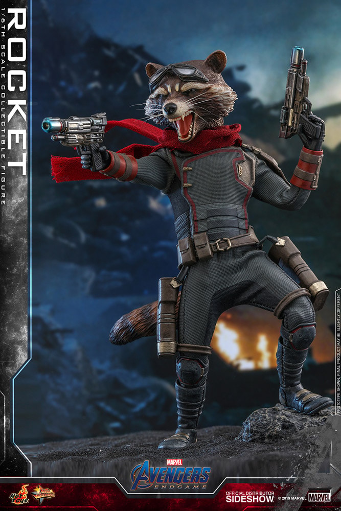 Marvel Rocket Sixth Scale Figure - Prototype Shown View 3