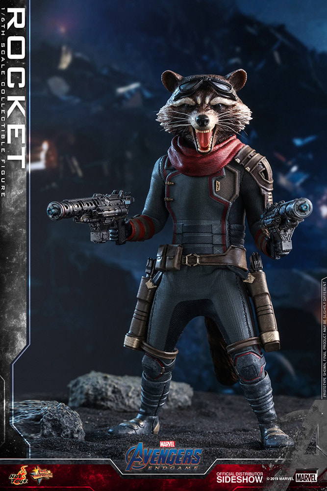 Marvel Rocket Sixth Scale Figure - Prototype Shown View 4