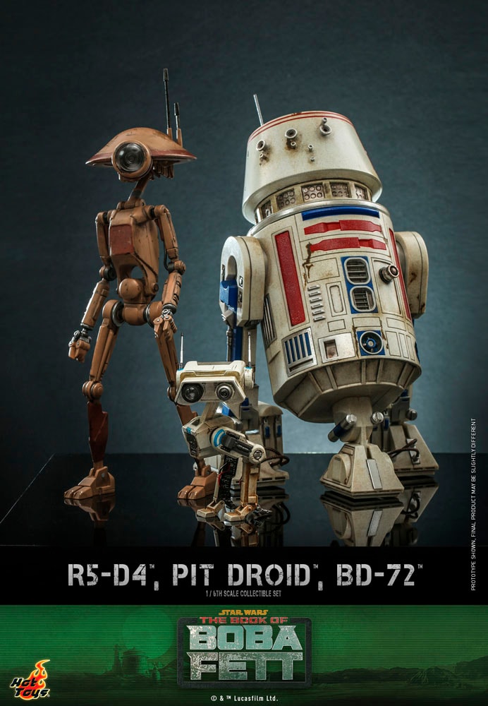 Star Wars R5-D4, Pit Droid, and BD-72 Sixth Scale Figure - Prototype Shown View 2
