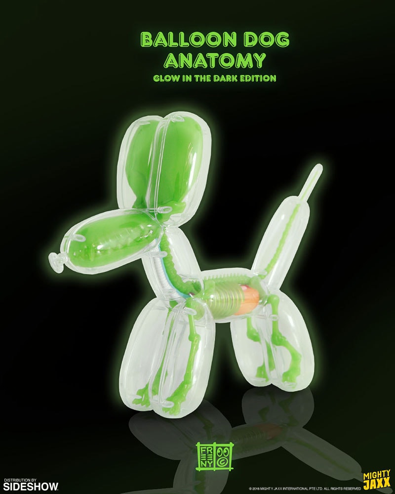 Mighty Jaxx Originals Balloon Dog Anatomy (Glow in the Dark Edition) Collectible Figure - Prototype Shown View 1