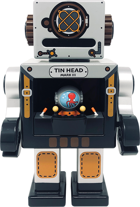 Gagatree Tin Head Mono Collectible Figure - Prototype Shown View 2