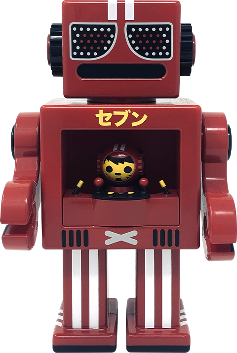 Gagatree Seven Red OBOT Collectible Figure - Prototype Shown View 2