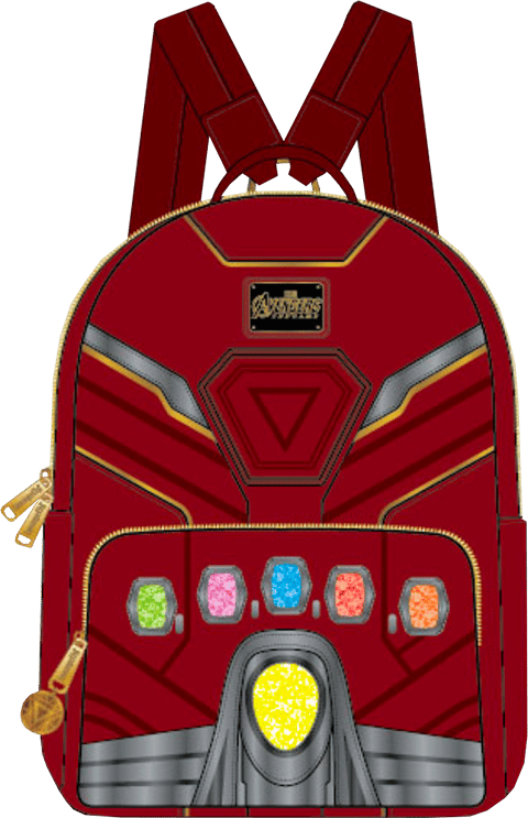 Loungefly Marvel Avengers End Game Iron Man Gauntlet Mini Backpack New Loungefly Mini Backpack Infinity Saga Avengers: End Game  main image 4