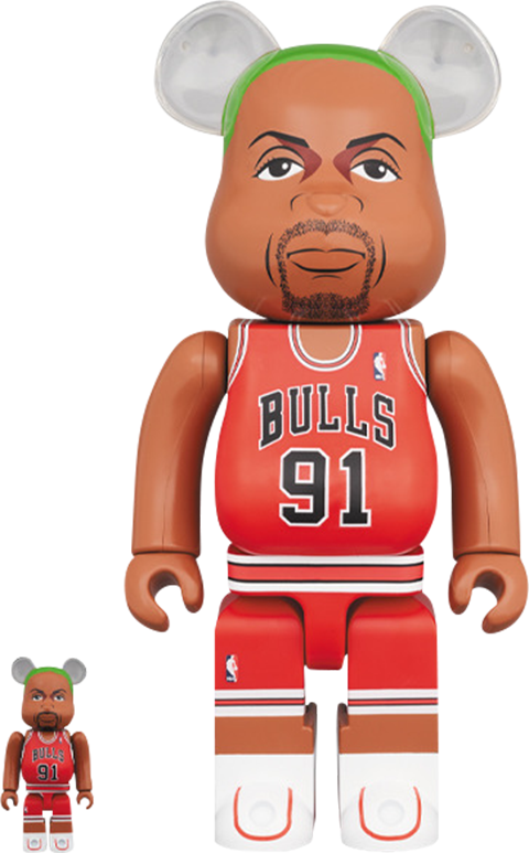 Medicom BE@RBRICK NBA Dennis Rodman 100% 400% Bearbrick