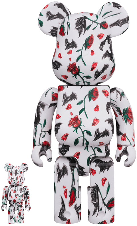 Be@rbrick Kidill × Eri Wakiyama Bat & Rose White 100％ & 400