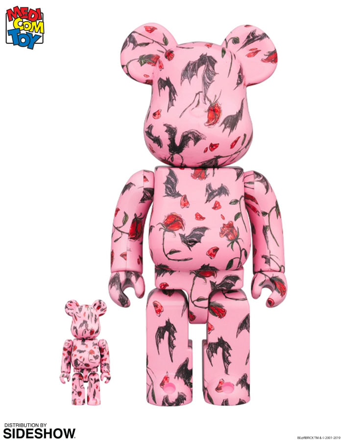 Eri Wakiyama Be@rbrick Kidill × Eri Wakiyama Bat & Rose Pink 100% & 400% Designer Toy - Prototype Shown View 1