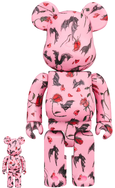 今年も話題の Pink Rose & Bat Wakiyama Eri × Kidill Be@rbrick 100％ 400 & キューブリック、ベアブリック