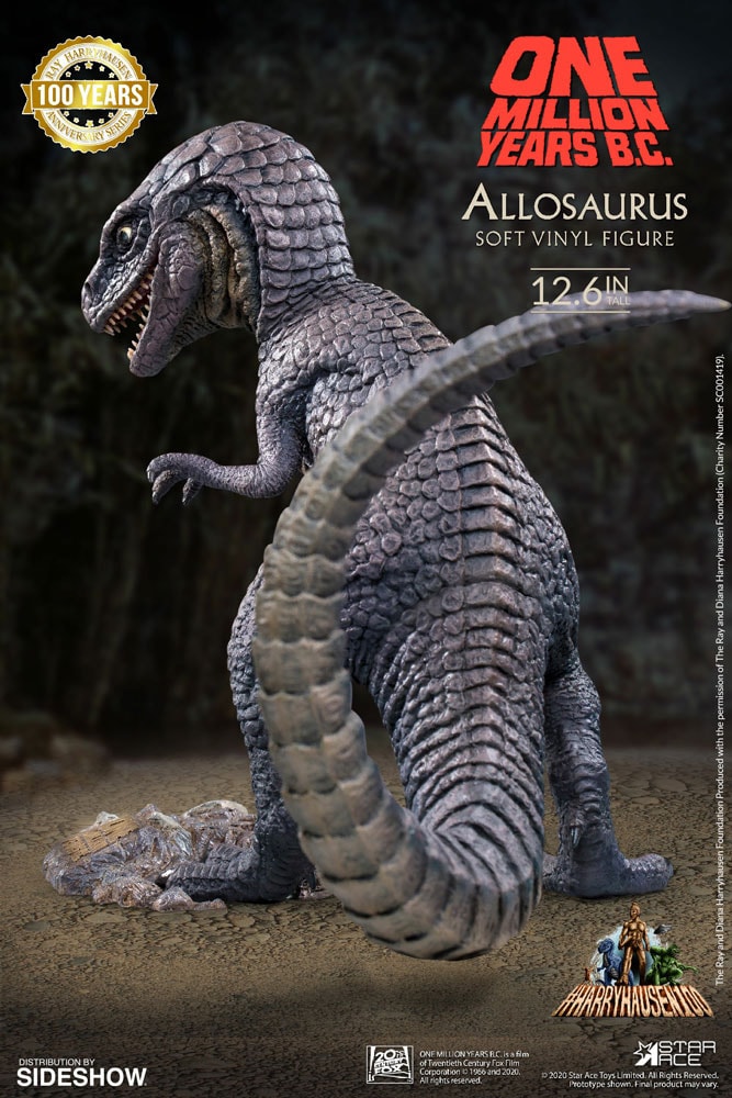 One Million Years B.C. Allosaurus & Tumak (Deluxe Version) Vinyl Statue - Prototype Shown View 6