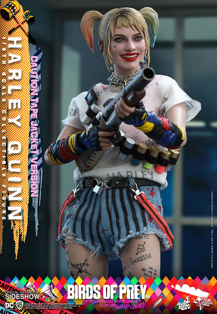DC Comics Harley Quinn (Caution Tape Jacket Version) Sixth Scale Figure - Prototype Shown View 6