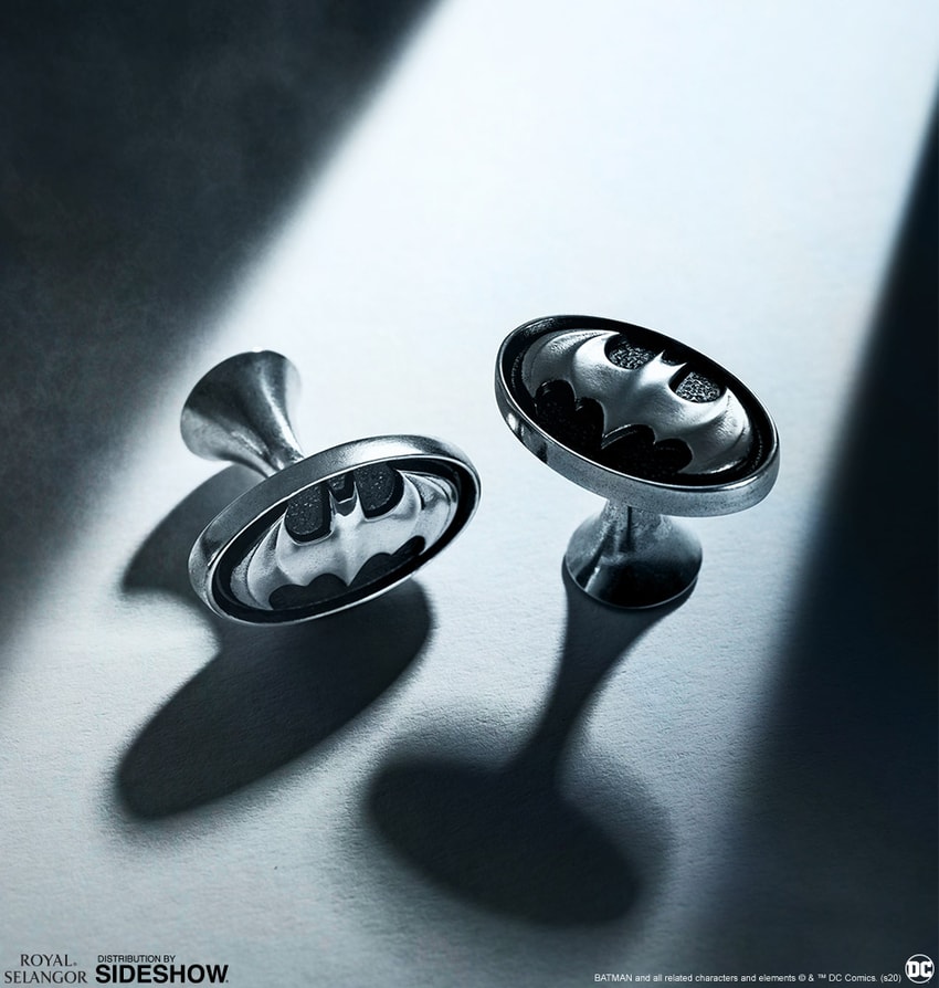 DC Comics Batman Insignia Cufflinks Jewelry - Prototype Shown View 1
